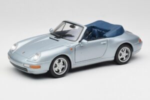 Porsche 911 993 Carrera Cabriolet Argent Maisto 1:18 100299-M1 Métal