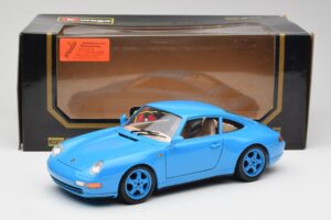 Porsche 911 993 Carrera Bleu Bburago 1:18 3060 Métal — image 8 sur 8