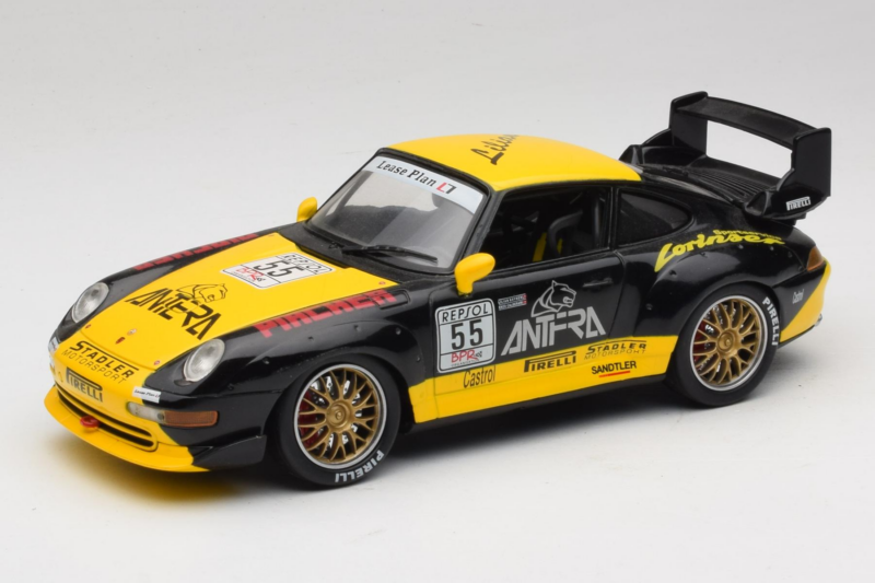 Porsche 911 993 GT2 #55 Noir & Jaune Anson 1:18 30325-W Métal