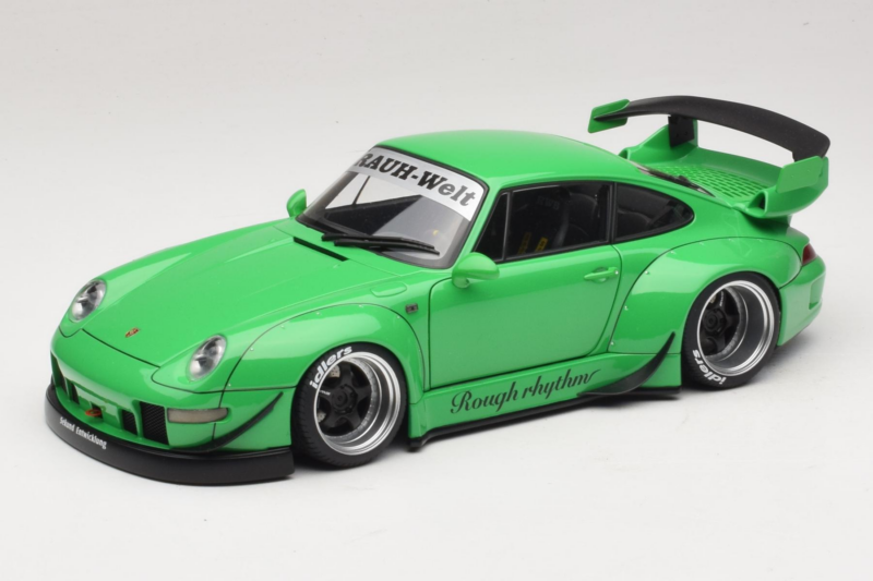 Porsche 911 993 RWB Vert Gun Grey Wheels AUTOart 1:18 78151 Composite