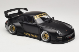 Porsche 911 993 RWB Matt Black With Gold Wheels AUTOart 1:18 78154 Composite — image 6 sur 8