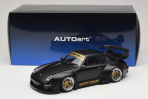 Porsche 911 993 RWB Matt Black With Gold Wheels AUTOart 1:18 78154 Composite — image 8 sur 8