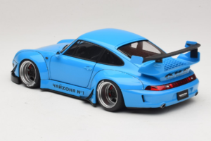 Porsche 911 993 RWB Bleu Ciel Gun Grey Wheels AUTOart 1:18 78152 Composite — image 7 sur 8