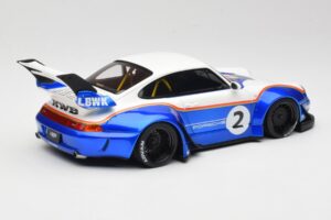 Porsche 911 993 RWB X Liberty Walk Blanc Avec Bleu GT Spirit 1:18 GT530 Résine — image 2 sur 8