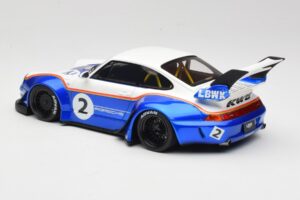 Porsche 911 993 RWB X Liberty Walk Blanc Avec Bleu GT Spirit 1:18 GT530 Résine — image 5 sur 8