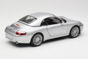 Porsche 911 996 Carrera Cabriolet Argent Hot Wheels 1:18 213595 Métal — image 3 sur 8