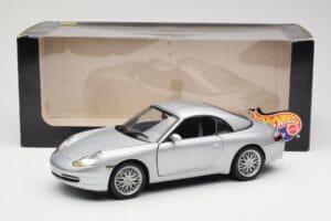 Porsche 911 996 Carrera Cabriolet Argent Hot Wheels 1:18 213595 Métal — image 8 sur 8