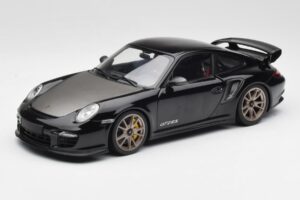 Porsche 911 997 GT2 RS Noir & Argent Roues Minichamps 1:18 100069401 Métal