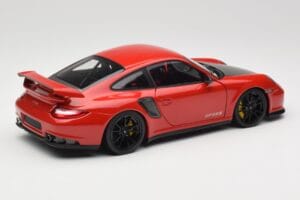 Porsche 911 997 GT2 RS Rouge Avec Jantes Noires Minichamps 1:18 100069407 Métal — image 3 sur 8