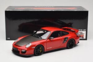 Porsche 911 997 GT2 RS Rouge Avec Jantes Noires Minichamps 1:18 100069407 Métal — image 8 sur 8