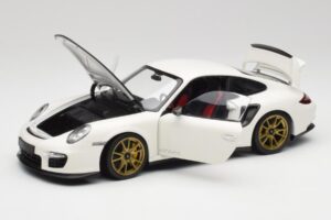 Porsche 911 997 GT2 RS Blanc & Or Roues Minichamps 1:18 100069406 Métal — image 2 sur 8