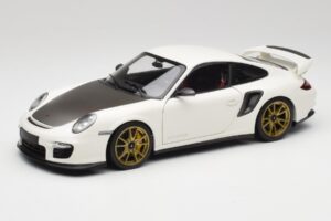 Porsche 911 997 GT2 RS Blanc & Or Roues Minichamps 1:18 100069406 Métal
