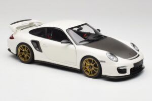 Porsche 911 997 GT2 RS Blanc & Or Roues Minichamps 1:18 100069406 Métal — image 6 sur 8