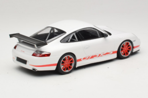 Porsche 911 996 GT3 RS Blanc Bande Rouge Minichamps 1:18 155062020 Métal — image 2 sur 6