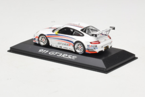 Porsche 911 997 GT3 RSR Blanc Avec Bandes Bleues et Orange 2007 Minichamps 1:43 WAP02000618 Métal — image 3 sur 4
