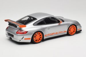 Porsche 911 997.1 GT3 RS Argent avec Jantes Orange Minichamps 1:18 155062120 Métal — image 2 sur 6