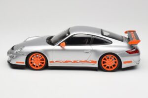 Porsche 911 997.1 GT3 RS Argent avec Jantes Orange Minichamps 1:18 155062120 Métal — image 3 sur 6