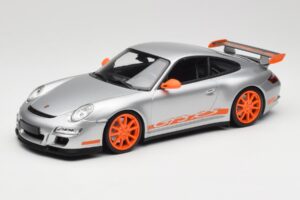 Porsche 911 997.1 GT3 RS Argent avec Jantes Orange Minichamps 1:18 155062120 Métal