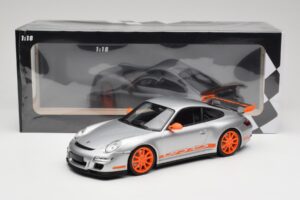 Porsche 911 997.1 GT3 RS Argent avec Jantes Orange Minichamps 1:18 155062120 Métal — image 6 sur 6