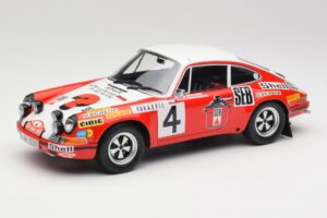 Porsche 911 S #4 G. Larrousse / M. Perramond 2nd Place Rally Monte Carlo 1972 Minichamps 1:18 107726804 Résine