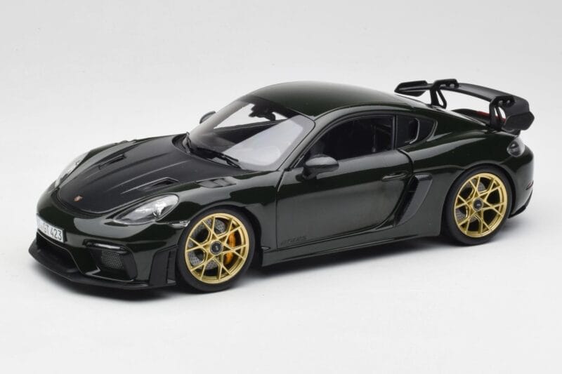 Porsche Cayman GT4 RS 982 Weissach Package Brewster Green Norev 1:18 187250 Métal