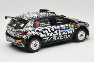 Skoda Fabia Rally2 #20 O. Solberg / E. Edmund Safari Rally Kenya 2024 IXO 1:18 18RMC222 Métal — image 2 sur 6