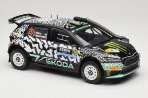 Skoda Fabia Rally2 #20 O. Solberg / E. Edmund Safari Rally Kenya 2024 IXO 1:18 18RMC222 Métal — image 4 sur 6