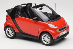 Smart Fortwo W451 Cabrio Rouge Noir Minichamps 1:18 150036333 Métal — image 6 sur 8