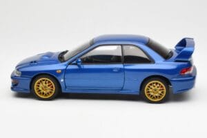 Subaru Impreza 22B Upgraded Version Bleu Avec Jantes Dorées AUTOart 1:18 78602 Métal — image 4 sur 8