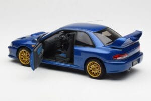 Subaru Impreza 22B Upgraded Version Bleu Avec Jantes Dorées AUTOart 1:18 78602 Métal — image 5 sur 8