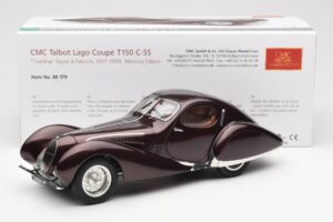 Talbot-Lago T150 C-SS Figoni & Falaschi Teardrop Bordeaux Foncé Métallisé CMC 1:18 M-179 Métal — image 2 sur 6