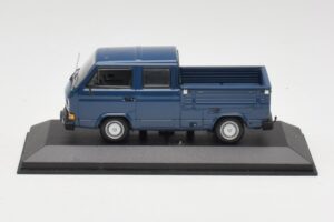 Volkswagen T3 Double Cabine Plateau Bleu Minichamps 1:43 400055260 Métal