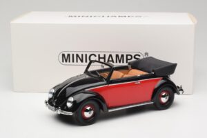 Volkswagen Beetle Cabriolet Noir & Rouge Minichamps 1:18 107054132 Résine — image 6 sur 6