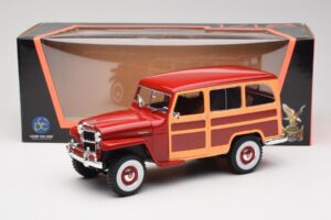 Willys Jeep Station Wagon Rouge Road Signature 1:18 92858 Métal — image 8 sur 8