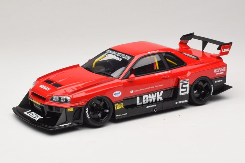 Nissan Skyline ER34 LB Super Silhouette Active Red GT Spirit 1:18 GT570 Résine