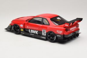 Nissan Skyline ER34 LB Super Silhouette Active Red GT Spirit 1:18 GT570 Résine — image 5 sur 6