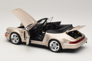 Porsche 911 964 Turbo Look Cabriolet Zermatt Silver Norev 1:18 187140 Métal — image 5 sur 8