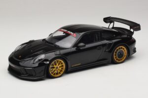 Porsche 911 992 GT3 RS Manthey Racing Noir avec Jantes Dorées Minichamps 1:18 MR-911-GT3RS-1804 Métal