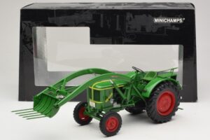 Deutz F2L 514 Tracteur Chargeuse Frontale Vert Minichamps 1:18 109144071 Métal — image 6 sur 6
