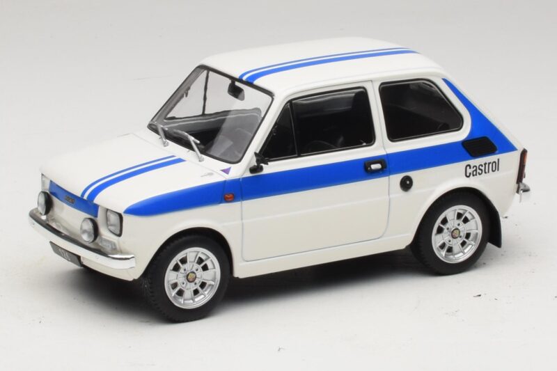Fiat 126 Castrol Livery Blanc Bleu MCG 1:18 MCG18666 Métal