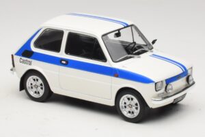 Fiat 126 Castrol Livery Blanc Bleu MCG 1:18 MCG18666 Métal — image 4 sur 6