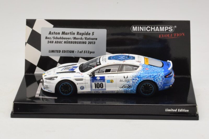 Aston Martin Rapide S #100 Bez / Schubauer 24 Hours of Nurburgring 2013 Minichamps 1:43 Aston Martin Rapide S #100 Bez / Schubauer 24 Hours of Nurburgring 2013 Minichamps 1:43 437131300 Métal