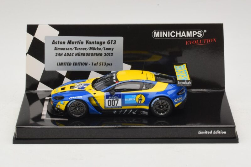 Aston Martin Vantage GT3 #007 A. Simonsen / Turner 24 Hours of Nurburgring 2013 Minichamps 1:43 437131307 Métal