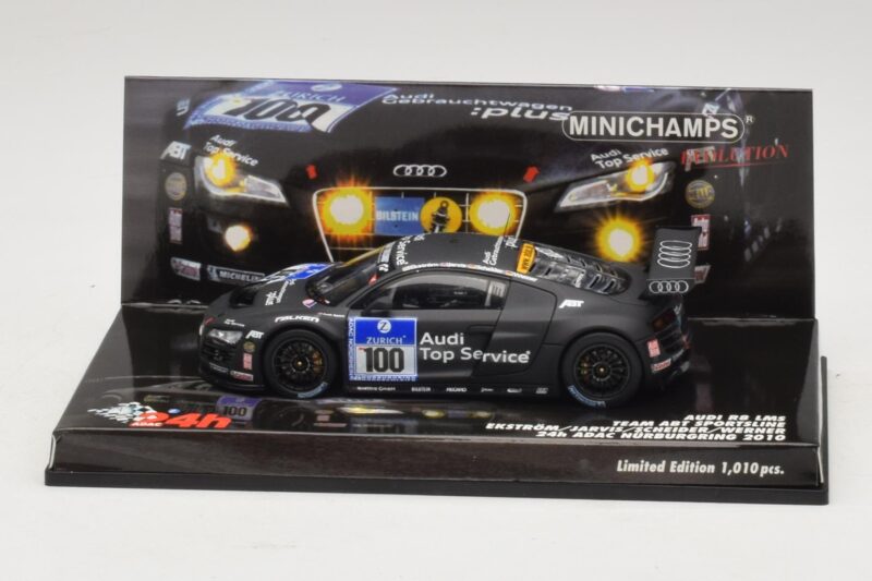 Audi R8 LMS GT3 #100 M. Ekstrom / O. Jarvis Abt Sportsline 24 Hours of Nurburgring 2010 Minichamps 1:43 437101900 Métal
