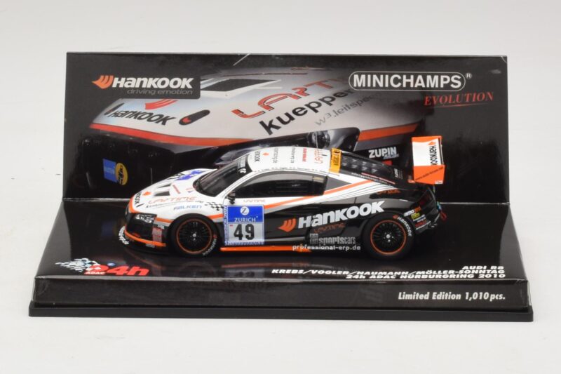 Audi R8 LMS GT3 #49 Krebs / Vogler Hankook 24 Hours of Nurburgring 2010 Minichamps 1:43 Audi R8 LMS GT3 #49 Krebs / Vogler Hankook 24 Hours of Nurburgring 2010 Minichamps 1:43 437101949 Métal