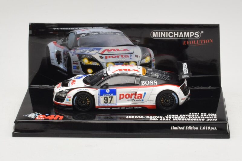 Audi R8 LMS GT3 #97 Phoenix Racing 24 Hours of Nurburgring 2010 Minichamps 1:43 437101997 Métal