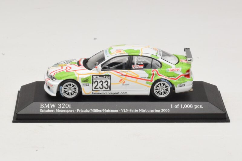 BMW 320i E46 #233 A. Priaulx / J. Muller Schubert Motorsport VLN Nurburgring 2005 Minichamps 1:43 400052433 Métal