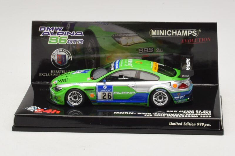 BMW Alpina B6 GT3 #26 24 Hours of Nürburgring 2009 Minichamps 1:43 437092626 Métal
