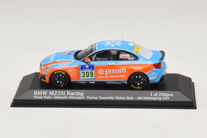 BMW M235i Pixum Team #309 Fischer / Konnerth 24 Hours of Nurburgring 2015 Minichamps 1:43 BMW M235i Pixum Team #309 Fischer / Konnerth 24 Hours of Nurburgring 2015 Minichamps 1:43 437152509 Métal