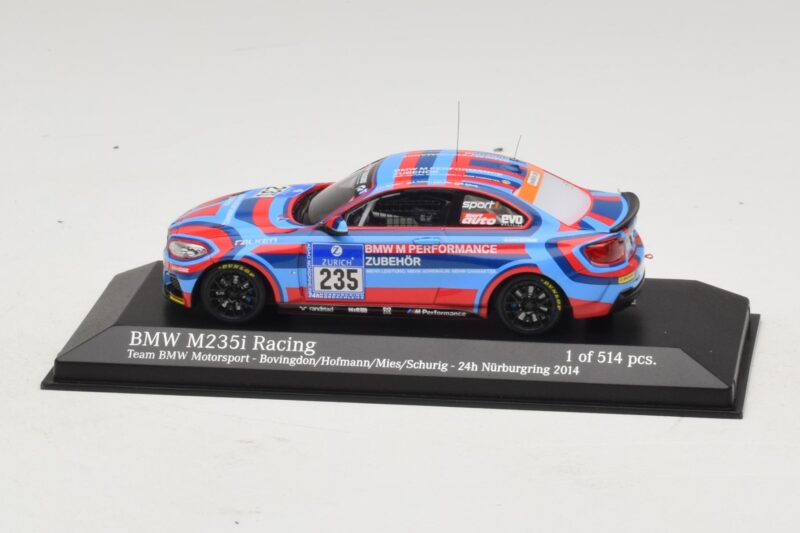 BMW M235i Team BMW Motorsport #235 Bovigdon 24 Hours of Nurburgring 2014 Minichamps 1:43 BMW M235i Team BMW Motorsport #235 Bovigdon 24 Hours of Nurburgring 2014 Minichamps 1:43 437142435 Métal